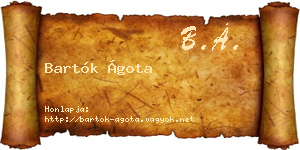 Bartók Ágota névjegykártya